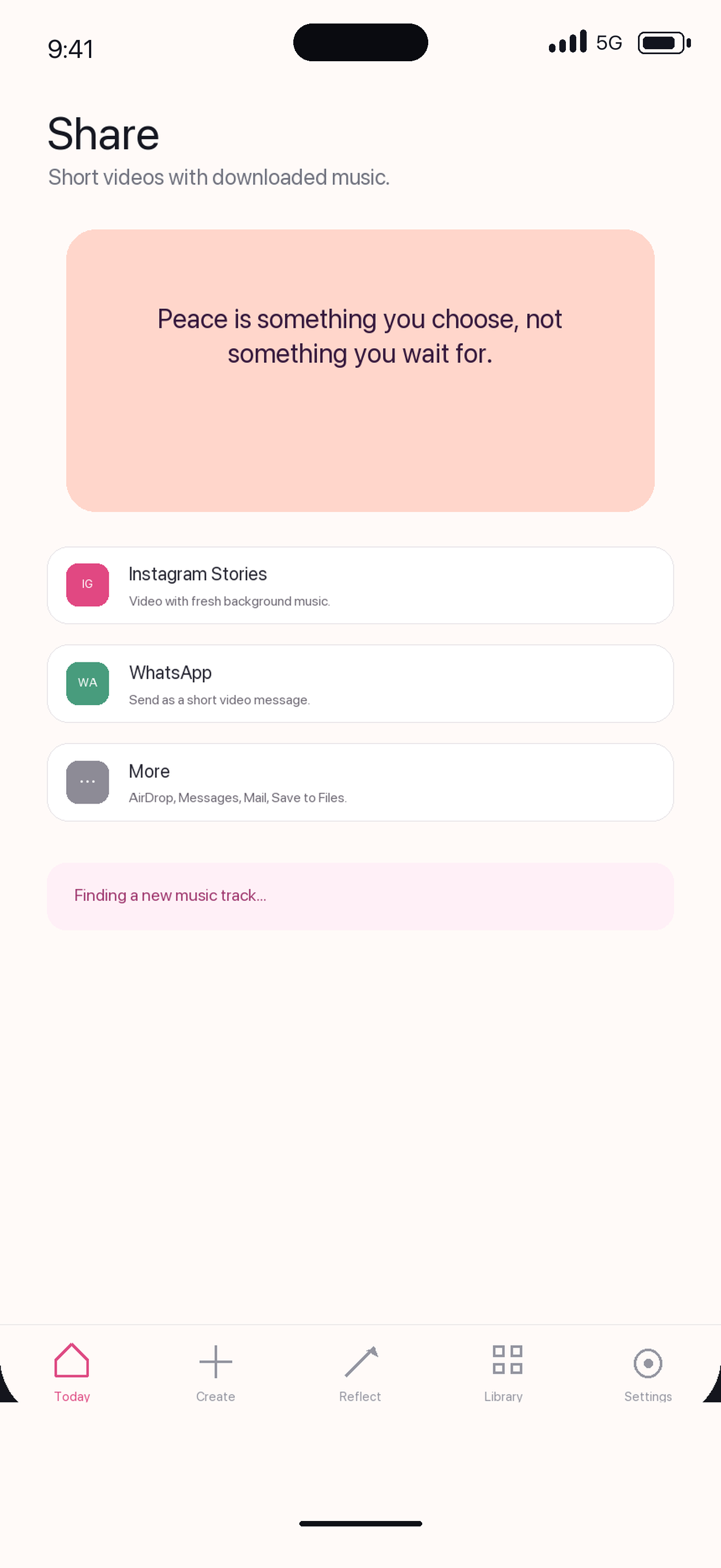Share video with music